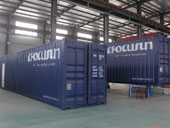 Containerized ice storage room